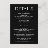 Carte D'accompagnement Céleste noir et blanc (Devant)