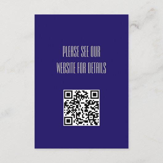 Carte D'accompagnement Céleste Nuit Ciel Marine Mariage bleu et or (Dos)