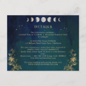 Carte D'accompagnement Celestial Elegant Blue, Navy Green Mariage Détails (Devant)