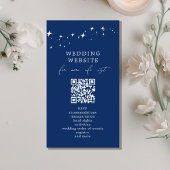 Carte D'accompagnement Celestial Elegant Wedding QR Code Website Details
