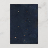 Carte D'accompagnement Celestial Floral Galaxy Navy Blue Wedding Details (Dos)