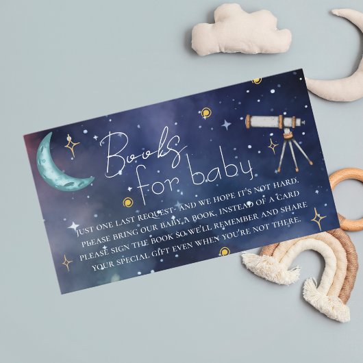 Carte D'accompagnement Celestial Moon & Stars Baby Books