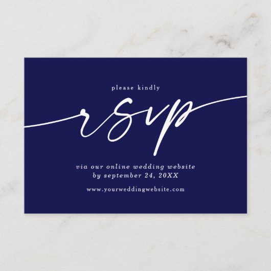 Carte D'accompagnement Celine ・ Site Web Mariage RSVP avec code QR (Devant)