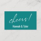 Carte D'accompagnement Celui-ci est sur nous Billet de boisson Turquoise (Dos)