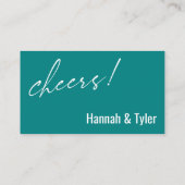 Carte D'accompagnement Celui-ci est sur nous Billet de boisson Turquoise (Dos)