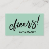 Carte D'accompagnement Celui-ci est sur nous Décontracté Light Green Drin (Dos)