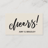 Carte D'accompagnement Celui-ci est sur nous écriture manuscrite Cream Dr (Dos)