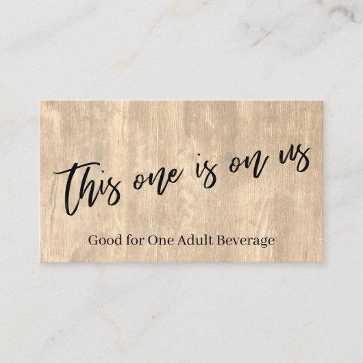 Carte D'accompagnement Celui-ci est sur nous Rustic Wood Décontracté Drin (Devant)