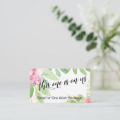 Carte D'accompagnement Celui-ci est sur nous Script & Flowers Drink Ticke (Debout devant)