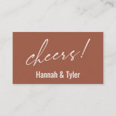 Carte D'accompagnement Celui-ci est sur nous Terracotta Drink Ticket (Dos)