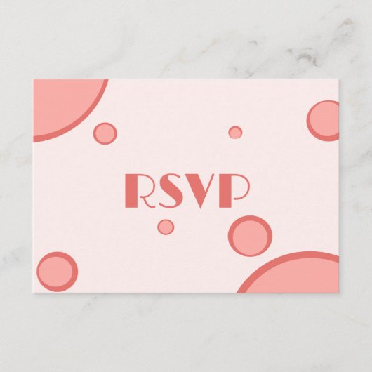 Carte D'accompagnement Cercles roses rétrogrades Mariage Super RVSP (Devant)