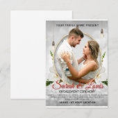 CARTE D'ACCOMPAGNEMENT CÉRÉMONIE FIANÇAILLES (Devant / Derrière)