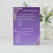 Carte D'accompagnement Cérémonie & Réception Informations sur les lieux - (Debout devant)