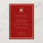 Carte D'accompagnement Cérémonie simple Rectangle Double Joyeux Thé (Devant)