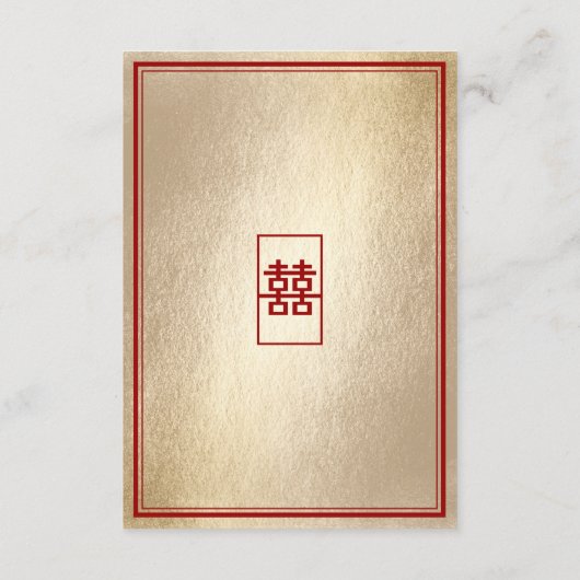 Carte D'accompagnement Cérémonie simple Rectangle Double Joyeux Thé (Dos)