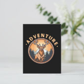 Carte D'accompagnement Cerf - Faune - Camping - Aventure (Debout devant)