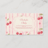 Carte D'accompagnement Cerise coquette unique sur les livres supérieurs p (Devant)