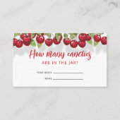 Carte D'accompagnement Cerise Sucrée Combien de bonbons (Devant)