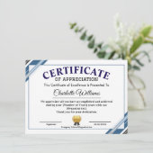 Carte D'accompagnement Certificate of Appreciation – Professional Recogni (Debout devant)
