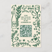 Carte D'accompagnement C'est la nourriture italienne Amore QR code de mar (Devant)