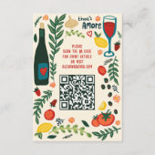 Carte D'accompagnement C'est l'amour de la nourriture italienne Code QR d (Devant)