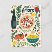 Carte D'accompagnement C'est l'amour de la nourriture italienne Code QR d (Dos)