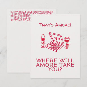 Carte D'accompagnement C'est l'Amour Mariage Fantaisiste à la Main