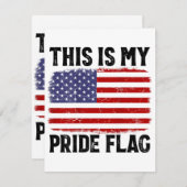 Carte D'accompagnement C'Est Mon Drapeau De Fierté Drapeau US, 4 juillet (Devant / Derrière)