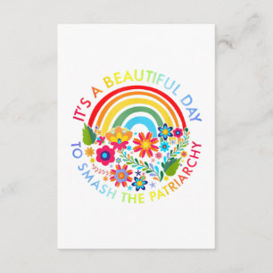 Carte D'accompagnement C'Est Un Beau Jour Pour Ébranler Le Patriarcat Fem