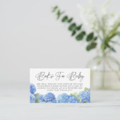 Carte D'accompagnement C'est un Boy Hydrangea Books For Baby Baby shower (Debout devant)