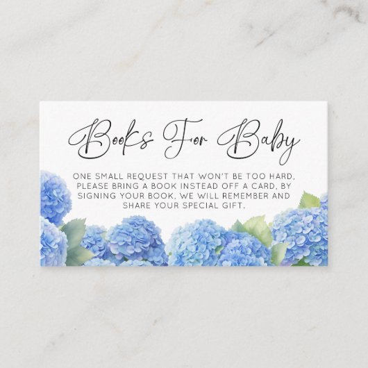 Carte D'accompagnement C'est un Boy Hydrangea Books For Baby Baby shower (Devant)