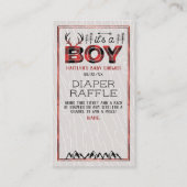 Carte D'accompagnement C'est un garçon ! Baby shower de bûcheron rustique (Devant)