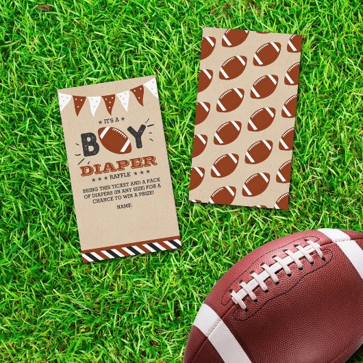 Carte D'accompagnement C'est un garçon ! Baby shower de football Déchets 