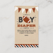 Carte D'accompagnement C'est un garçon ! Baby shower de football Déchets  (Devant)