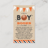 Carte D'accompagnement C'est un garçon ! Demande de Baby shower de basket (Devant)