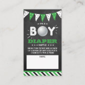 Carte D'accompagnement C'est un garçon ! Golf Co-ed Baby shower Diaper Ra (Devant)