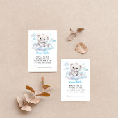 Carte D'accompagnement C'est un garçon qui attend la douche d'ours bébé e