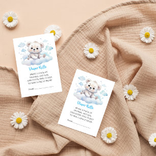 Carte D'accompagnement C'est un garçon qui attend la douche d'ours bébé e