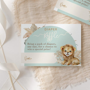 Carte D'accompagnement C'est un garçon Safari Thème Lion Baby shower couc