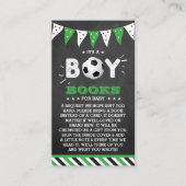 Carte D'accompagnement C'est un garçon ! Soccer Baby shower à thème deman (Devant)