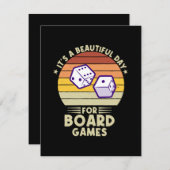 Carte D'accompagnement C'est une belle journée pour les jeux de société a (Devant / Derrière)