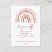 Carte D'accompagnement C'est une fille Boho Rainbow Diaper Raffle (Devant)