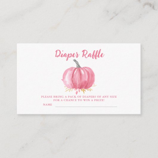 Carte D'accompagnement C'est une fille s'amuser Citrouille rose Déchets B (Devant)