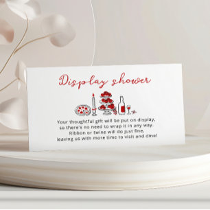 Carte D'accompagnement Cette douche d'affichage rouge italien fantaisiste