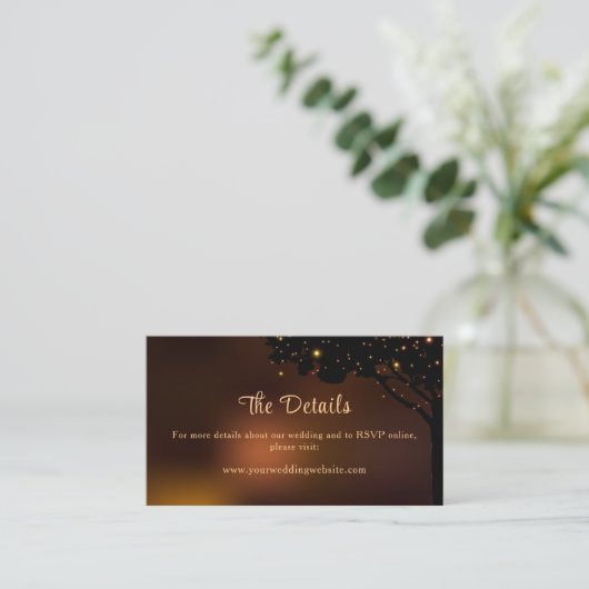 Carte D'accompagnement Chaîne Automne Lumière Mariage Automne (Debout devant)