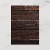 Carte D'accompagnement Chaîne de bois rustique Lumières Mariage Floral bl (Dos)