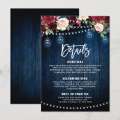 Carte D'accompagnement Chaîne florale de la marine de Bourgogne bocal (Devant / Derrière)