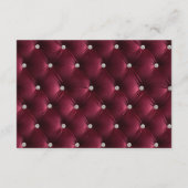 Carte D'accompagnement Chaleureux Chic Profond Bourgogne Rouge Velours Ma (Dos)