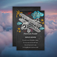 Chalkboard Adventure Attend le Baby shower d'avion