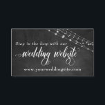Carte D'accompagnement Chalkboard & Fairy Lights Site Mariage<br><div class="desc">Offrez à vos célébrants et à vos invités mariages un moyen facile de rester à jour avec les détails de la planification de votre saison mariage. Ce site web mariage fiche détaillée insérer peut inclure le texte que vous voulez. Le paramétrage modèle comprend une superposition graphique "police de script fantaisie"...</div>